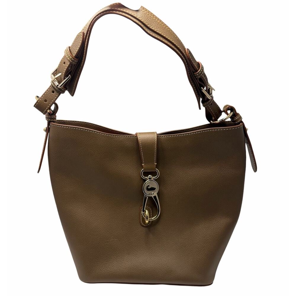 Dooney & Bourke Brown/Taupe Leather Shoulder Bag